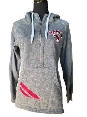 Champion Alabama Crimson Tide Hoodie Women’s Medium Gray Half Zip BAMA Roll Tide